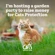 A ginger-and-white cat sat on grass with text saying 'I'm hosting a garden party to raise money for Cats Protection. Fundraising in aid of' and the Cats Protection logo