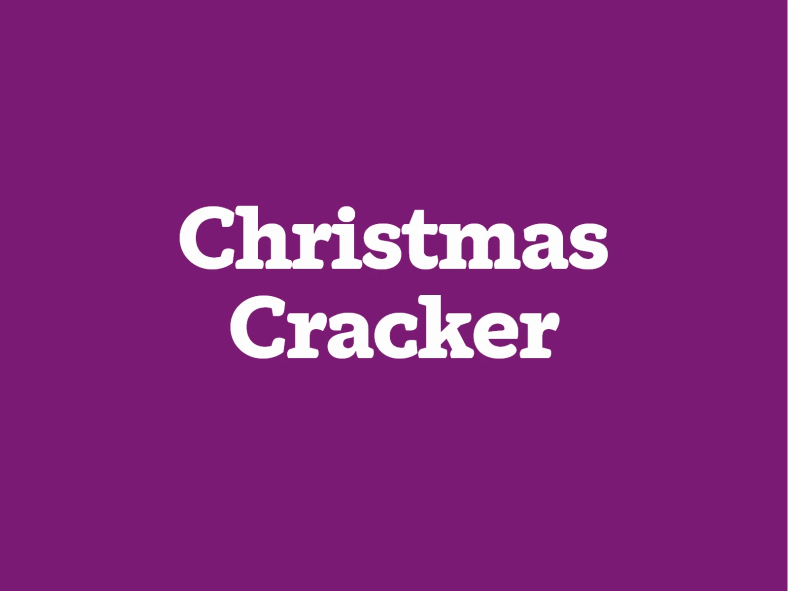 Christmas Cracker Fundraiser
